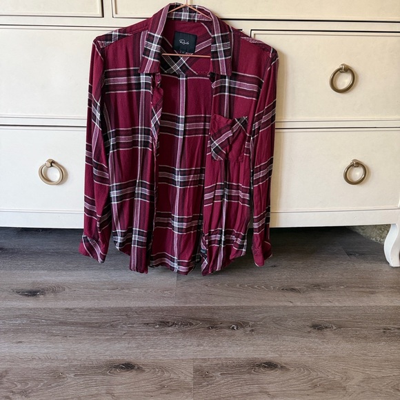 Rails Tops - Rails Burgundy Plaid Button-Down Shirt